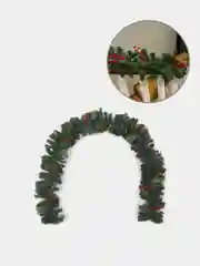 Лесной зеленый гирлянда хвойная с подсветкой LED, новогодние еловые ветки с шишками, уличная гирлянда 2,7