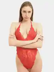 Белый боди женское кружевное