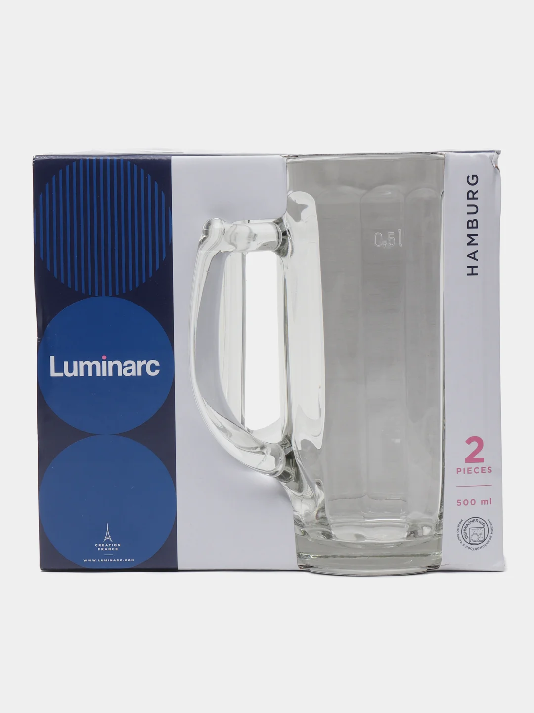Набор кружек для пива LUMINARC "Гамбург", 2 штуки, 500 мл