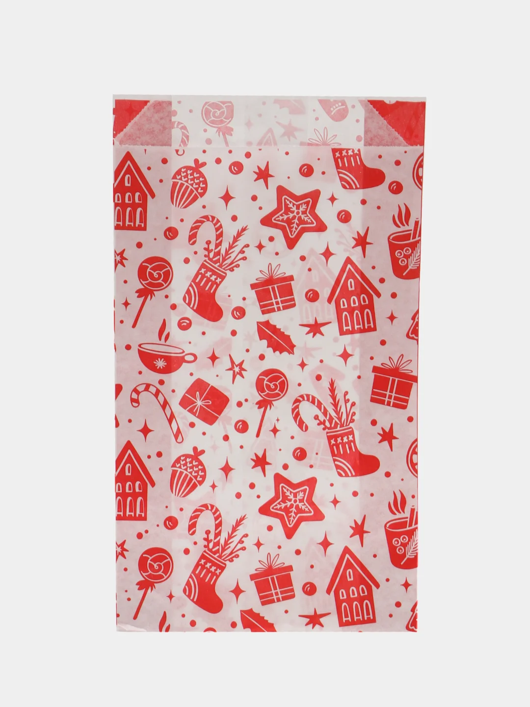 Коралловый пакет подарочный, новогодний, 20 x 11 , 16,8 х 13,5 см