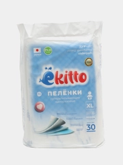 Пеленки одноразовые Ekitto для новорожденных, впитывающие, 60 х 90, 30 шт