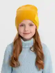 Горчичный шапка Amali для девочки, демисезонная, на флисовом подкладе