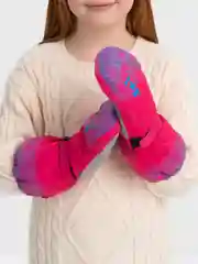 Серебряный варежки-краги детские, теплые, непромокаемые, 5-8 лет