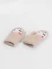 Бежевый варежки детские, зимние, утеплённые, шерстяные, двойные, с подкладом, для девочек и  мальчиков 3-7 лет