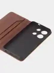 Коричневый чехол-книжка GQ для Infinix Note 30i из высококачественной кожи