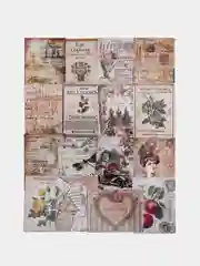 Наклейки стикеры "Винтаж" 16 штук размер 4,5*6,5 см для телефона, ежедневника