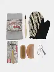 Серый набор подарочный, новогодний для мужчин/ банные принадлежности/ 7 предметов