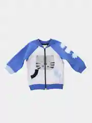 Синий детская толстовка из футера двухнитки Bonito