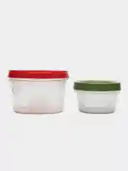 Набор герметичных контейнеров-ланчбоксов для сыпучих продуктов и еды, 0,3 л + 0,7 л, 2 штуки