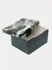Бирюзовый коробки подарочные новогодние. Большие 31,5*25,6*16,1 см