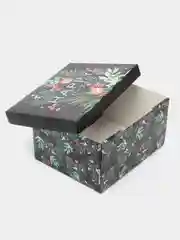 Лазурный коробки подарочные новогодние. Большие 31,5*25,6*16,1 см