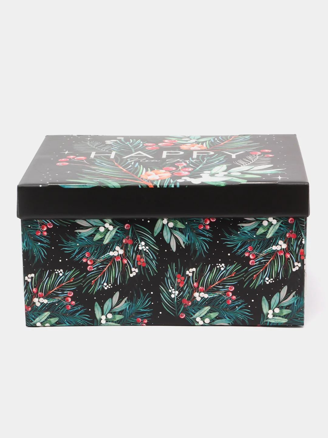 Лазурный коробки подарочные новогодние. Большие 31,5*25,6*16,1 см