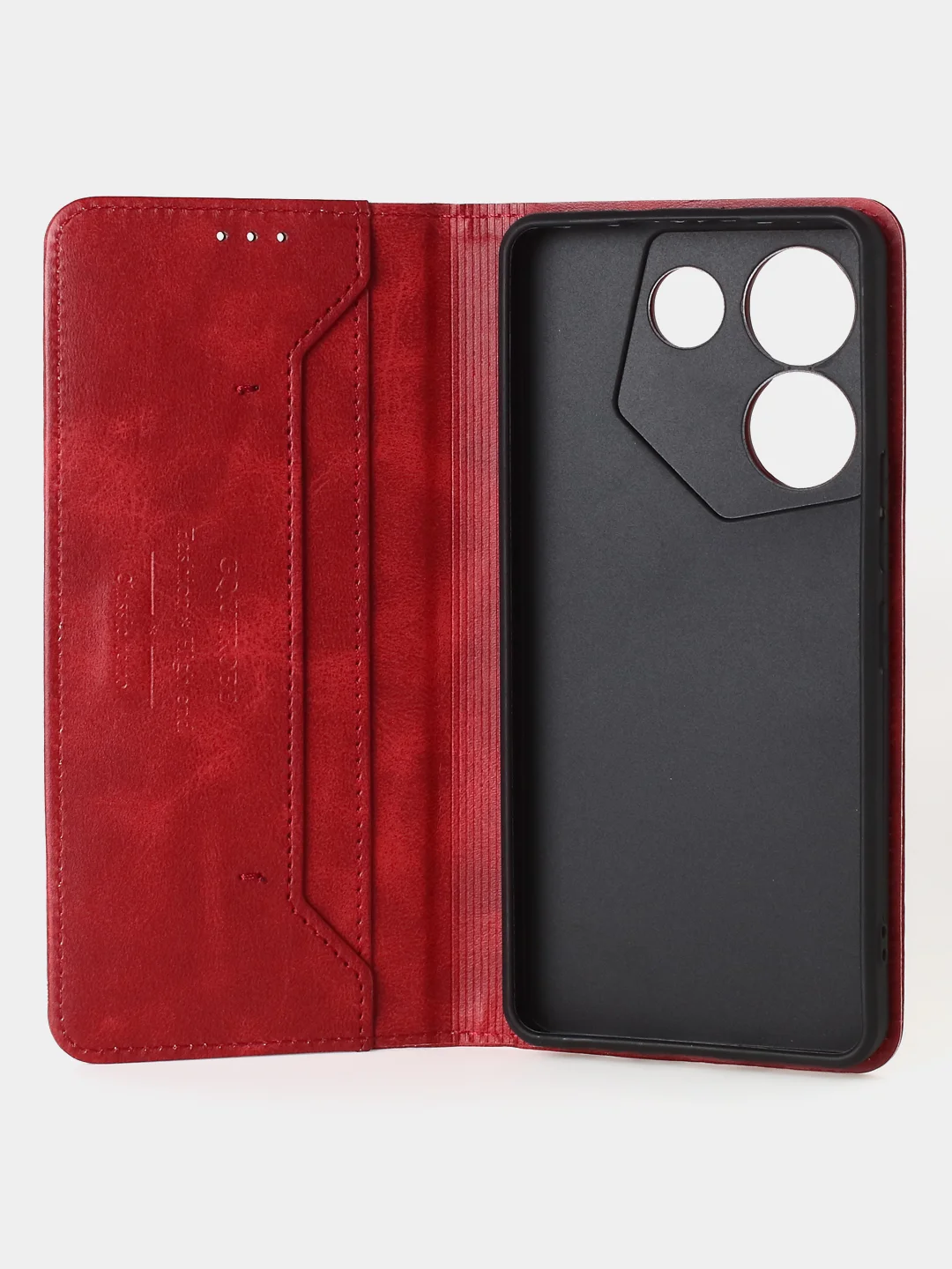 Алый чехол-книжка GQ для Tecno Camon 20 Pro, 5G, из высококачественной искусственной кожи