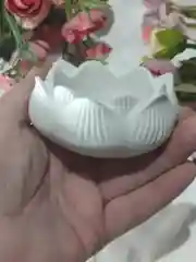 Розовый подсвечник Лотос, 2 штуки, гипс, ваза, кашпо, лофт, статуэтка, набор на подносе-подставке