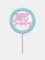 Сиреневый топпер "Happy Birthday"