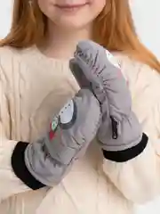 Серый варежки детские, краги