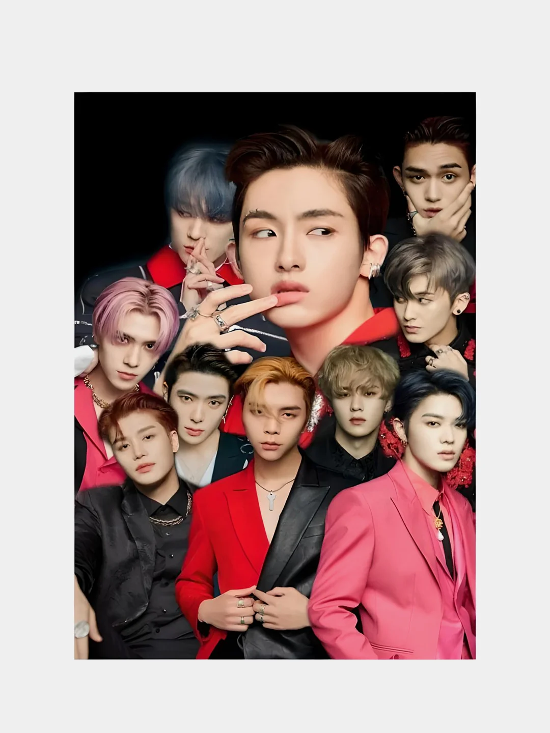 Алый гибкий магнит на холодильник, k-pop StrayKids, BTS