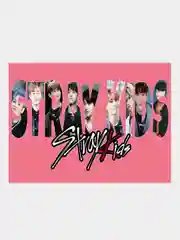 Розовый гибкий магнит на холодильник, k-pop StrayKids, BTS