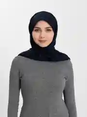 Индиго мусульманский платок, женский, шифоновый
