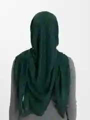 Зеленый мусульманский платок, женский, шифоновый