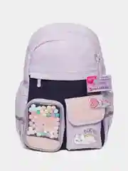 Рюкзак школьный Brauberg Pastel Lazy ca, для девочки с термонашивками, сиреневый, 271422
