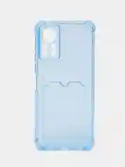 Силиконовый чехол для Infinix HOT 11S NFC (Инфиникс Хот 11С НФС), прозрачный, с карманом
