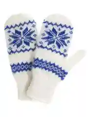 Варежки вязанные шерстяные женские зимние