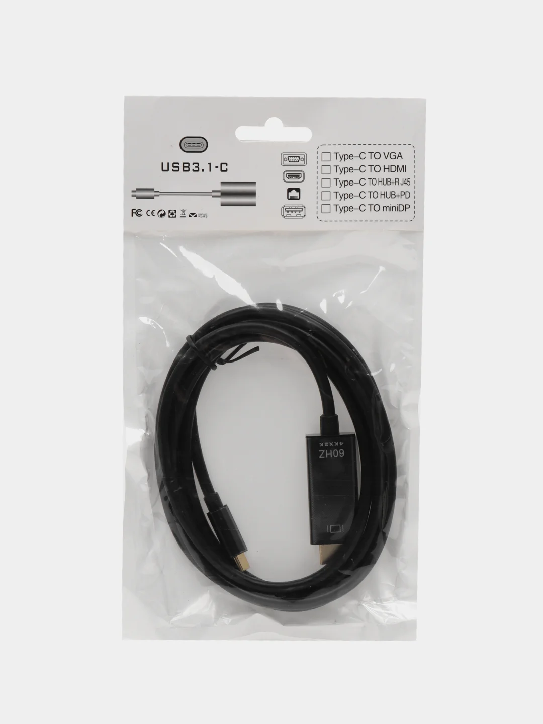 Кабель USB-C-HDMI 4К, 60 Гц 1080Р, 240 Гц 2 метра