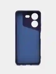 Темно-синий чехол для Tecno Pova 5 (Техно Пова 5), с мягкой подкладкой