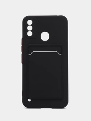 Силиконовый чехол для Itel A48 (Ител А48), с карманом для карт