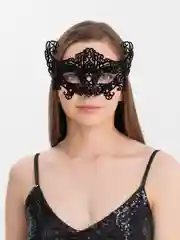 Угольный маска карнавальная, кружевная