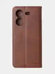 Коричневый чехол-книжка GQ для Tecno Pova 5 (4G), искусственная кожа