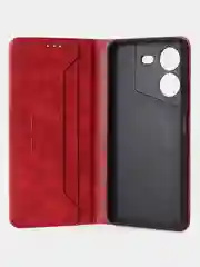 Красный чехол-книжка GQ для Tecno Pova 5 (4G), искусственная кожа