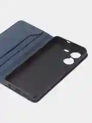 Синий чехол-книжка GQ для Tecno Pova 5 (4G), искусственная кожа