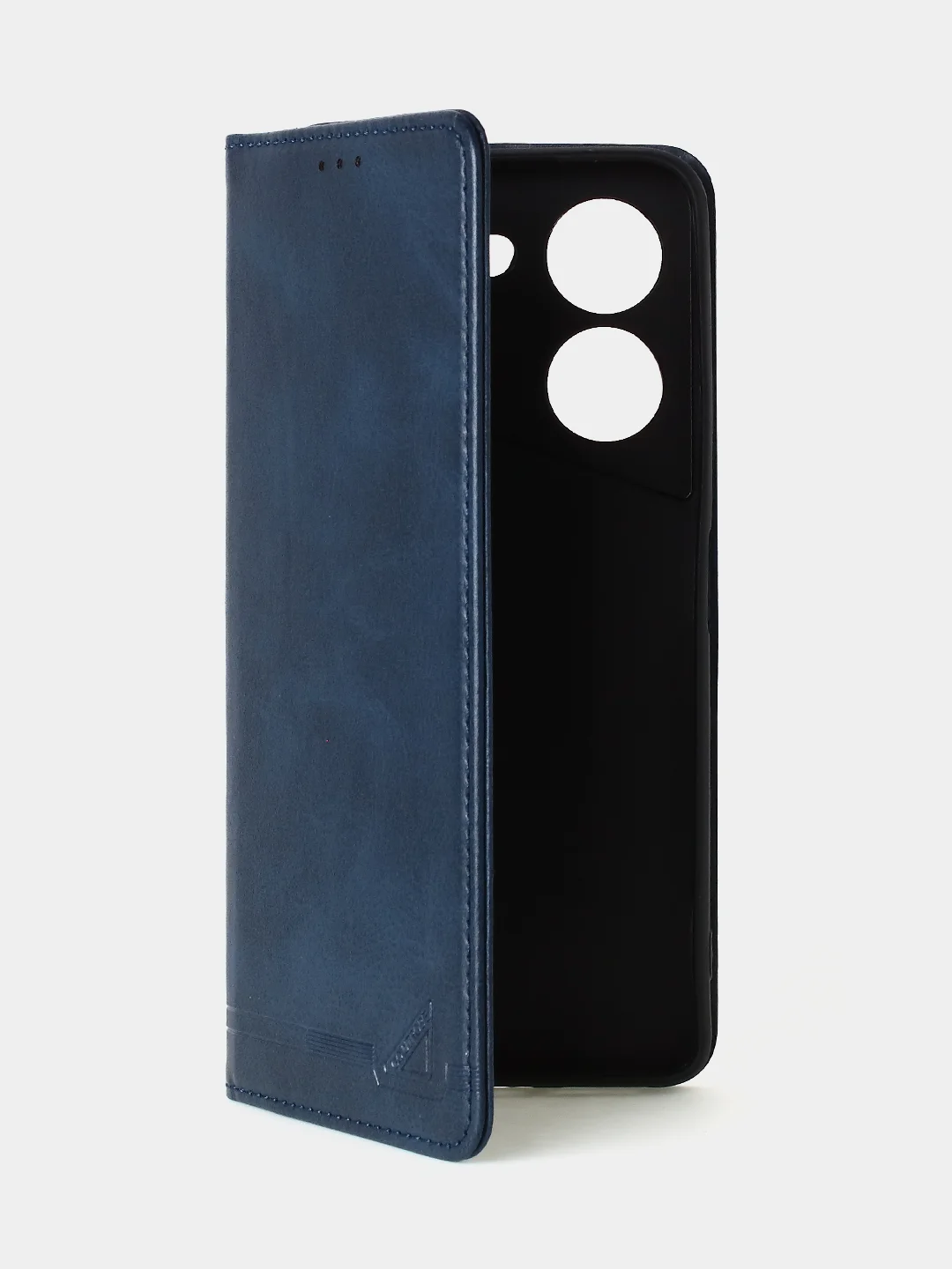 Синий чехол-книжка GQ для Tecno Pova 5 (4G), искусственная кожа