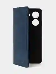 Синий чехол-книжка GQ для Tecno Pova 5 (4G), искусственная кожа