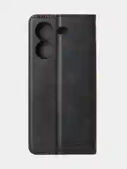 Черный чехол-книжка GQ для Tecno Pova 5 (4G), искусственная кожа