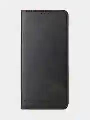 Черный чехол-книжка GQ для Tecno Pova 5 (4G), искусственная кожа