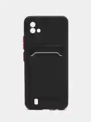 Силиконовый чехол для Realme C20, C11 2021, Narzo 50i c отсеком для карт, Реалми С20, С11