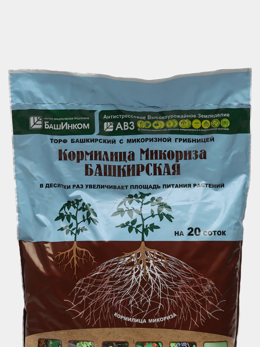 Биопрепарат "Кормилица Микориза" 20 соток (для корней) 10 л, Башинком