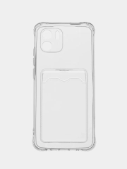 Силиконовый чехол Xiaomi Redmi A1, (Сяоми Редми А1), с карманом, прозрачный