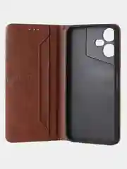 Коричневый чехол-книжка GQ для Tecno Pova Neo 3, из искусственной кожи