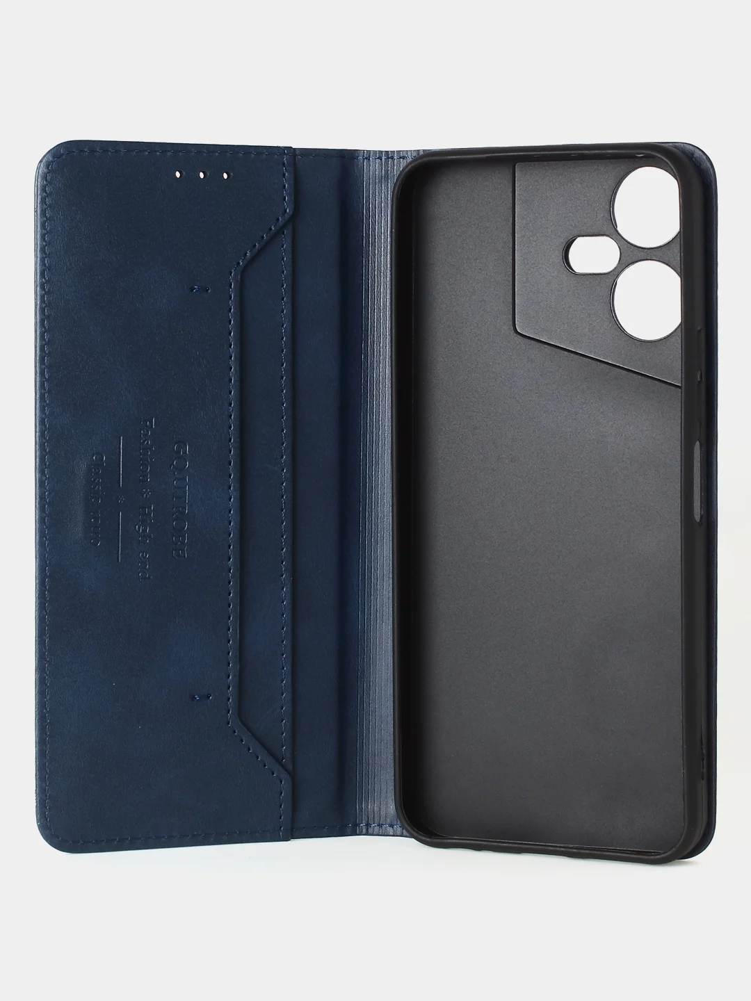 Синий чехол-книжка GQ для Tecno Pova Neo 3, из искусственной кожи