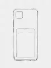 Силиконовый чехол Xiaomi Redmi 9C 10A, с карманом для карт, прозрачный