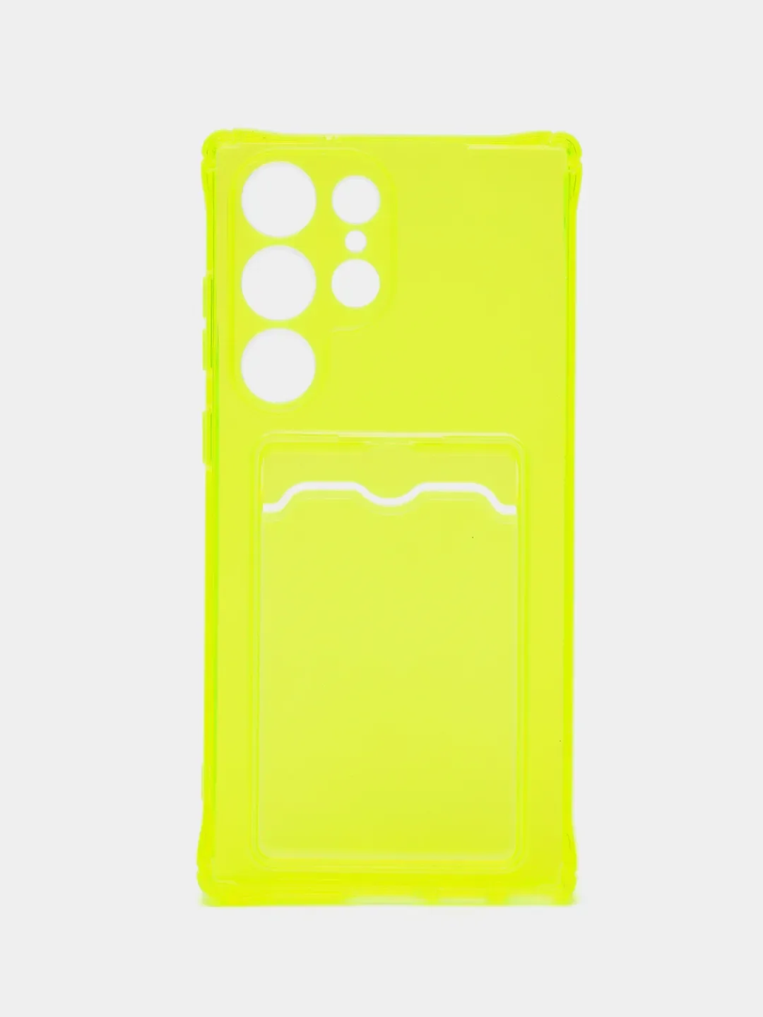 Чехол для Samsung Galaxy S23 ULTRA (Самсунг Галакси С23  Ультра), прозрачный, с карманом