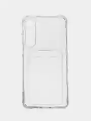 Чехол для Samsung Galaxy S23 (Самсунг Галакси С23), с карманом, прозрачный