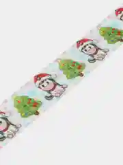 Белый лента репсовая, с рисунком, 2,5 см, длина 2 м