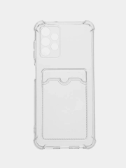 Чехол для Samsung Galaxy A13 4G (Самсунг Галакси А13 4Г), с карманом, прозрачный