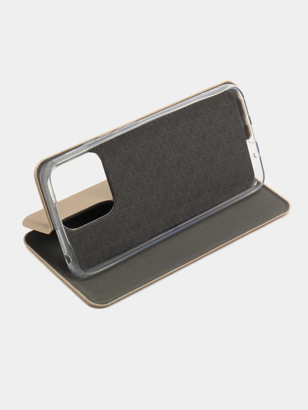 Золотой чехол-книжка для Xiaomi Redmi 12C / Сяоми Редми 12С
