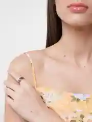 Кольцо со смайликом и цепью